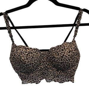 Leopard lace bralette